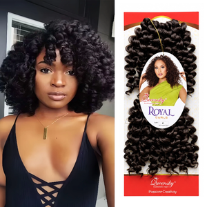Mèches de cheveux synthétiques de haute qualité, douces, 8 pouces, 200g, boucles Jumpy Wand, trame simple, pour tresses africaines au crochet, bouclées, vente en gros - Product Image 1