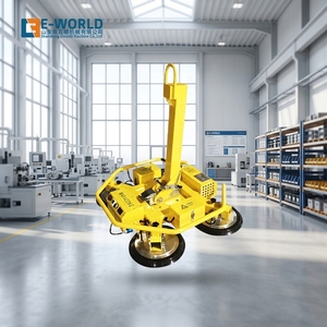 E-WORLD Machine de levage de verre 400 kg, ventouse en acier jaune, épaisseur 3-19 mm, haute sécurité, 380 V - Product Image 1