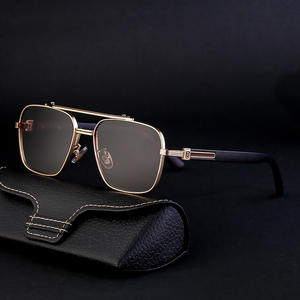 Gafas de Sol Personalizadas para Hombre, Montura Cuadrada, Lentes de PC con Protección UV400, Montura Negra, Estilo Instagram, Protección Solar WF-5G78 - Product Image 5