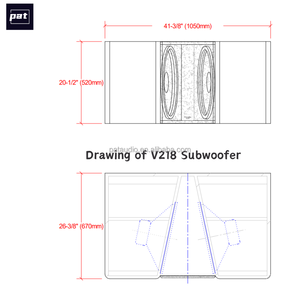 Pat V218 Kép 18 Inch Loa Siêu Trầm Âm Thanh Chuyên Nghiệp Ngoài Trời Đôi 18 Inch Thụ Động Loa Siêu Trầm Âm Thanh Thiết Bị Cho Bán - Product Image 5