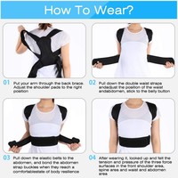 Ceinture orthopédique lombaire et d'épaule, soutien complet du dos, ceinture de maintien lombaire réglable avec plaque en acier pour correction de posture