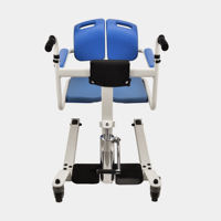 Chaise de transfert de patient à levage hydraulique pour usage domestique, fauteuil roulant commode, siège réglable en hauteur, capacité 150 kg, déambulateur de lit, rollator
