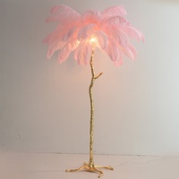 Sculpture au sol en forme d'arbre à plumes avec éclairage LED, en FRP, style nordique minimaliste, pour la décoration de chambre et de salon