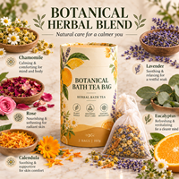 Sachet de bain aux herbes botaniques avec pétales de rose, camomille, lavande et eucalyptus, emballage OEM sous marque privée
