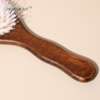 Brosse à pagaie en bois poils de sanglier brosse à cheveux de Massage brosses à cheveux professionnelles pour perruques