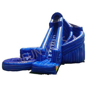 Grands glissières d'eau gonflables commerciales de tire-bouchon tordent les glissières gonflables croisées avec la piscine d'eau pour le parc d'attractions - Product Image 2
