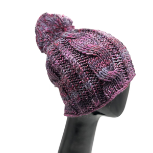 Gorro deportivo de punto profesional de Venta caliente para adultos 56-58cm Cable Fancy Beanie para esquiar - Product Image 1