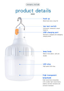Phù Hợp Nhà Cắm Trại Khẩn Cấp Bóng Đèn 10W 20W 30W 40W 50W Xách Tay E27 <span class=keywords><strong>B22</strong></span> Có Thể Sạc Lại <span class=keywords><strong>LED</strong></span> Ánh Sáng Bóng Đèn Khẩn Cấp Ánh Sáng - Product Image 4