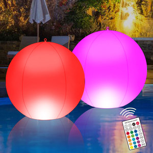 Năng lượng mặt trời nổi Đèn hồ bơi năng lượng mặt trời Powered màu thay đổi quả bóng nổi hoặc treo trong hồ bơi trang trí sân vườn <span class=keywords><strong>Inflatable</strong></span> không thấm nước - Product Image 5