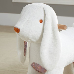 Fournisseur de l'usine OEM unisexe 2-4 ans unisexe en bois lapin chaise berçante mignon lapin en <span class=keywords><strong>peluche</strong></span> tissu Ride jouet <span class=keywords><strong>animal</strong></span> en bois à <span class=keywords><strong>bascule</strong></span> - Product Image 4