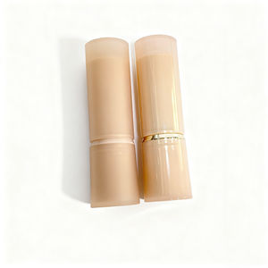 <strong>New</strong> Round Transparent Lipstick <strong>Tube</strong> with Milk Tea Gold Ring Can Be Customized for Cosmetic Empty Plastic Packaging - Product Image 2