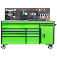 Armoire à outils en acier pour garage, établi mobile robuste, coffre à outils personnalisé avec tiroirs pour atelier sur roues, chariot de rangement pour outils