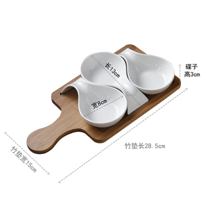 لوحة سيراميك أطباق فاكهه طبق للسلطة علبة خشبية اليابانية أدوات المائدة المطبخ الطبخ أدوات المنزل الخبز - Product Image 6