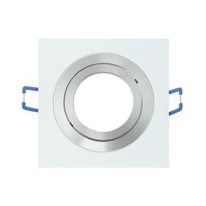 Luz empotrada cuadrada, 1xGU10, blanco/cromo, dimensiones 9.2x9.2 cm, recorte de 8 cm, con portalámparas, ideal para iluminación en - Product Image 1