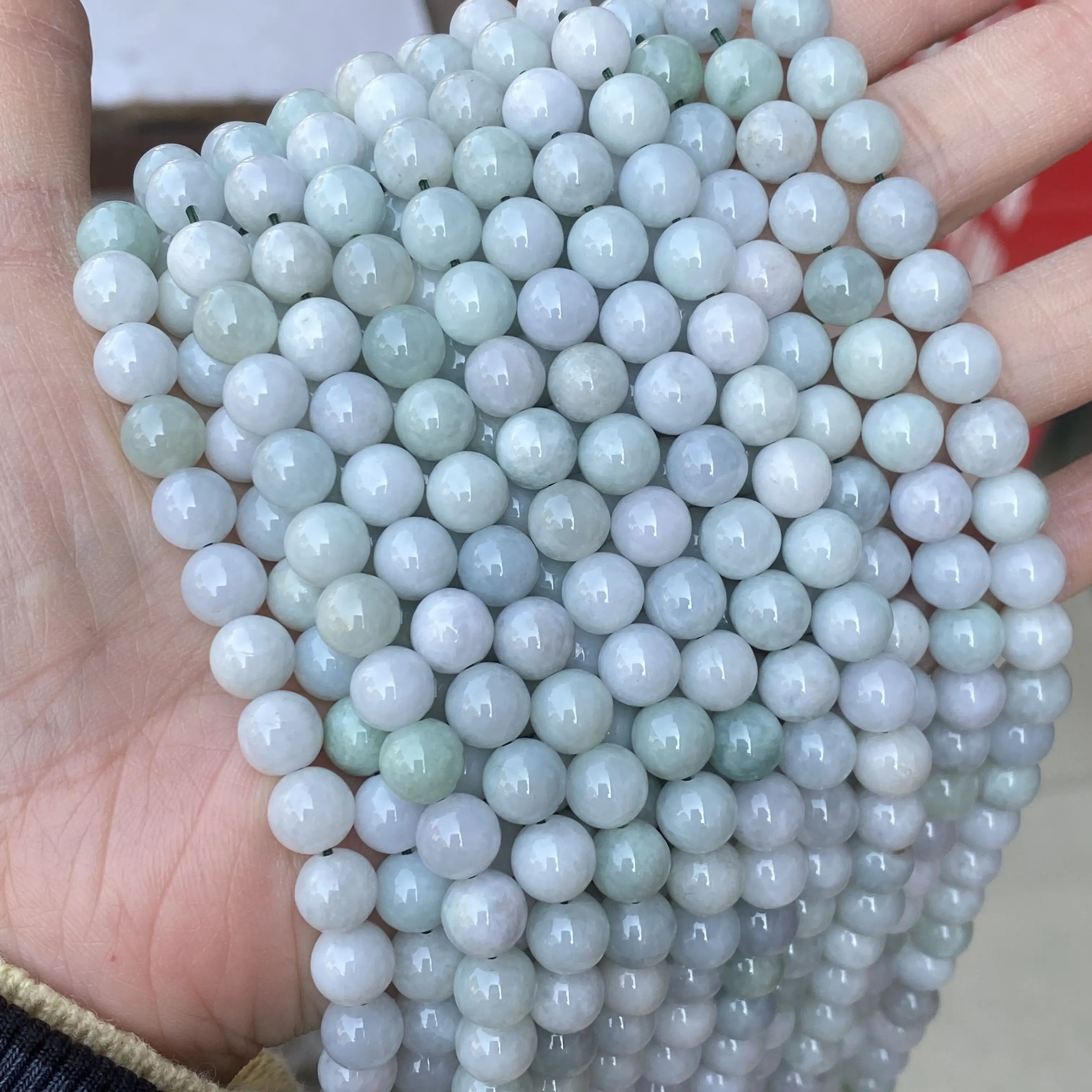 Jadeiet Burma Jade Natural Gemstone 4/6/8/10mm Stone Wholesale Polished Loose Round Beads Green Jade