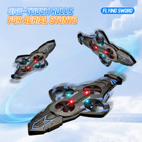 Drone RC 2.4G avec capteur de gravité, contrôle par détection, épée volante en mousse, quadricoptère acrobatique avec lumières LED