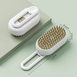 Nuevo diseño, cómodo peine de baño de silicona para mascotas, aerosol de autolimpieza, cepillo removedor de piel de gato con tanque de agua - Product Image 3