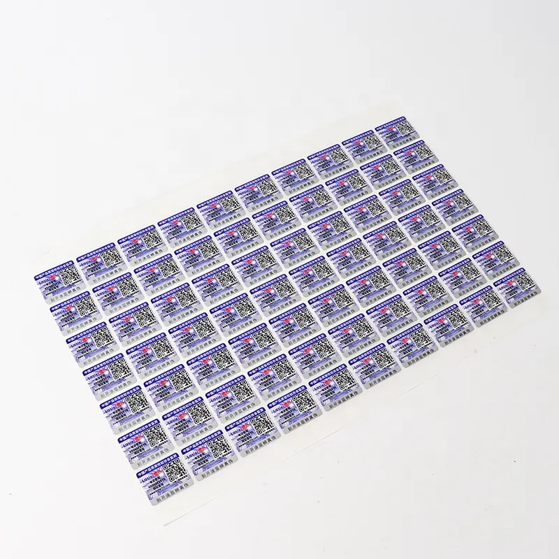 Custom 17mm x 17mm clear qr code label stickers waterproof printing sticker qr codes manufacturer custom stickers with qr code