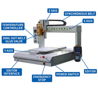Robot de distribution automatique de colle thermofusible/PUR 30ML - Distributeur d'adhésif de bureau 500*500mm pour lentilles LED et ligne d'assemblage mobile