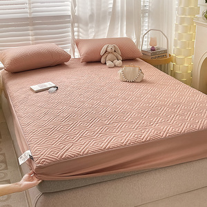 Venta al por mayor Hotel hogar llano impermeable <span class=keywords><strong>cama</strong></span> cubierta colchón protector sábanas anti-foug impermeable colcha - Product Image 4