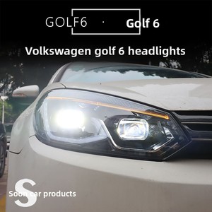 Phare LED modifié 12V OLIVER pour VW <span class=keywords><strong>Golf</strong></span> 6 avec <span class=keywords><strong>feux</strong></span> de jour bleus à commande tactile et clignotants séquentiels - Product Image 5