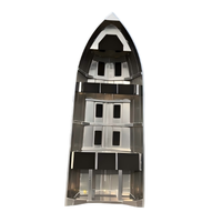 Bateau de pêche en aluminium de 2,5 m pour les loisirs aquatiques et les activités de loisirs, coque légère soudée à l'argon, design durable résistant à la corrosion