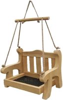 Mangeoire à oiseaux de jardin en bois suspendue en forme de chaise pour balcon