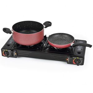 双燃烧器野营炉，两个燃烧器便携式燃气灶 - Product Image 4