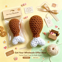 Jouet Amigurumi en crochet fait main en forme de cuisse de poulet, en coton doux, ornement en crochet en forme de nourriture, jouet en peluche alimentaire personnalisé, directement de l'usine