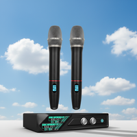 Microphone à condensateur sans fil Aidi, portable, en métal, cardioïde, pour performances audio professionnelles, conférences, chant et mariages