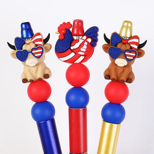 Perles focales 3D en silicone pour le 250e anniversaire de la fête de l'Indépendance et perles de dentition pour la fabrication de stylos à perles et de porte-clés - Product Image 5