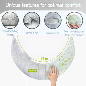 Cuscino per l'<span class=keywords><strong>allattamento</strong></span> al seno personalizzato comodo cuscino a forma di memoria e Microbead in fibra - Product Image 4