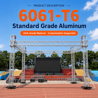 Truss Aluminium Alloy Kustom 400x400mm dengan Sambungan Spigot untuk Panggung, Pencahayaan Acara & Speaker Line Array