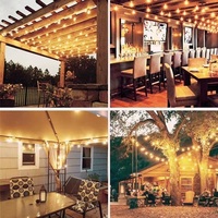 Guirlandes lumineuses d'extérieur 100 pieds, étanches, ampoules G40 LED, décoration de jardin, fête