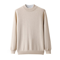 Pull col roulé en cachemire 100 % de Mongolie intérieure pour homme, tricoté lourd, uni, automne-hiver, vente en gros directe d'usine, logo personnalisé