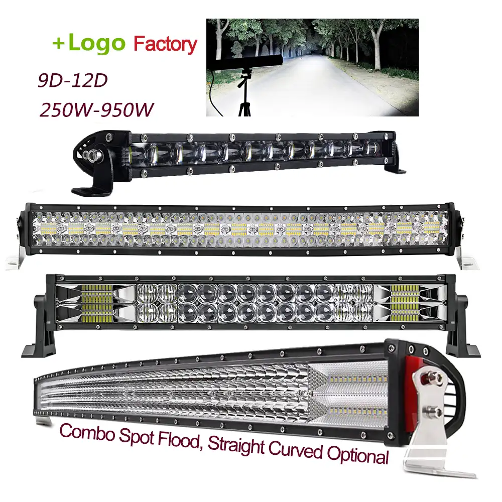 High Power Off Road 360W 52inch Led Bar Curve,50inch 32 42 22 Inch Combo Dual Row Offroad 4X4 Curved 12D LED Light Bar for Truck