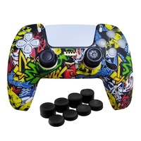 Le plus nouveau protecteur de peau de boîtier de coque de couverture de silicone d'impression de transfert d'eau pour PS5