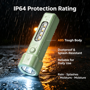 WOSEN 57g Ultra Lightweight EDC <b>LED</b> Flashlight Emergency Home For Outdoor Camping <b>Rechargeable</b> IP64 Waterproof COB ABS Torch - Product Image 5