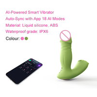 PleasureHub OEM KI-App-gesteuerter Mini Realistischer Vibrator Teleskopisch Saugend Heizend 60dB Geräuschpegel USB Aufladbar IPx6 Wasserdicht 9