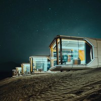 Casa Prefabricada Modular con Aislamiento para Ahorro de Energía, Cápsula Espacial de Exportación, Alojamiento, Cabaña Móvil con Vista al Mar para Playa