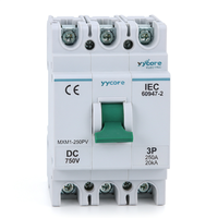 Yycore YYM1 250PV 3P 250A DC 750V Interruptor Automático Fotovoltaico MCCB para Sistemas Solares 20kA CE IEC 60947 2 PV
