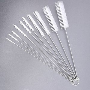 Cepillos de limpieza de botellas de acero inoxidable 304 de varios tamaños, cepillo espiral de nailon para limpiar biberones y pajitas - Product Image 2