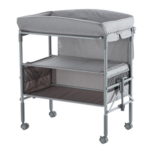 Meilleure vente d'usine Étagères à deux couches peu encombrantes <span class=keywords><strong>Table</strong></span> à <span class=keywords><strong>langer</strong></span> pour bébé avec matelas à <span class=keywords><strong>langer</strong></span> en PVC pour nouveau-nés - Product Image 4