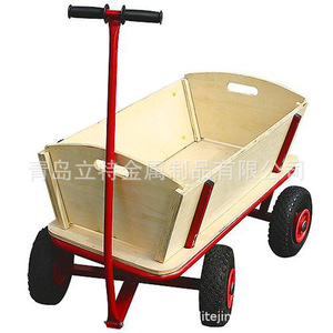 Qingdao Lit Metal Products Co., Ltd. Carretilla de Mano de Madera de Cuatro Ruedas Roja Desmontable TC1812M - Product Image 4