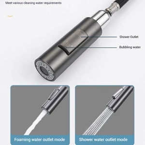 Robinet de cuisine moderne à poignée unique avec douchette extractible et rotation à 360 degrés, conception durable à 2 trous pour <span class=keywords><strong>eau</strong></span> chaude et <span class=keywords><strong>froide</strong></span> - Product Image 5
