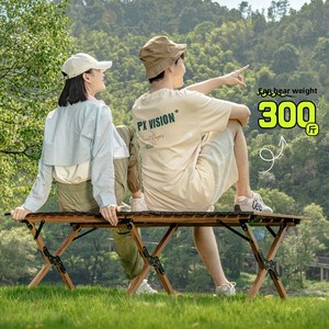 <span class=keywords><strong>Table</strong></span> de <span class=keywords><strong>camping</strong></span> pliante en acier au carbone et alliage d'aluminium avec chaise, portable, 120x60cm, ensemble complet - Product Image 3