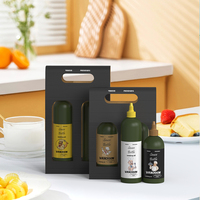 16oz-23oz 500ml 700ml Bouteilles distributeur d'huile d'olive en plastique HDPE de qualité alimentaire Sauce Twist Caps pour chocolat Candy Cookie