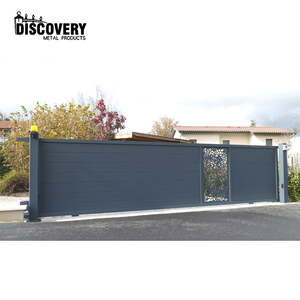 Laser sân cắt tùy chỉnh cổng vườn trang trí sân lối vào Nhôm hàng rào cổng đường lái xe trượt cổng - Product Image 5