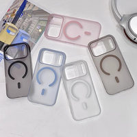 Étui de téléphone magnétique en PC mat de couleur unie anti-chute pour iPhone 11 12 13 14 15 16 Pro Max 17 Air Protection de l'objectif de l'appareil photo