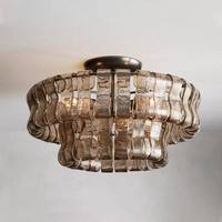Rauchglas oder Klarglas Design Runde Glas-Pendelleuchte Wohndekor Zeitgenössische Deckenleuchte Luxuriöse Beleuchtungskörper Kronleuchter für Wohnzimmer
